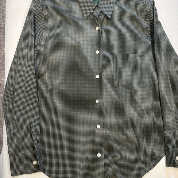 Lauren Ralph Lauren Tops - Lauren Ralph Lauren Long Sleeve Green & White Check Shirt Women’s Sz 14